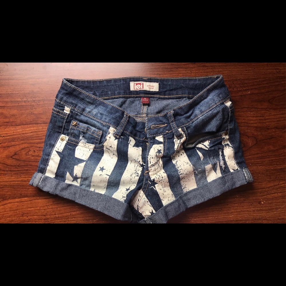 American Flag print shorts